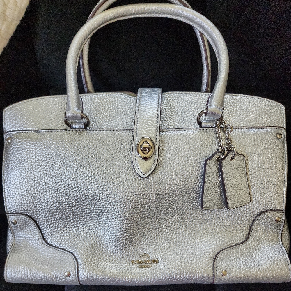 Coach Silver Mercer 30 Satchel